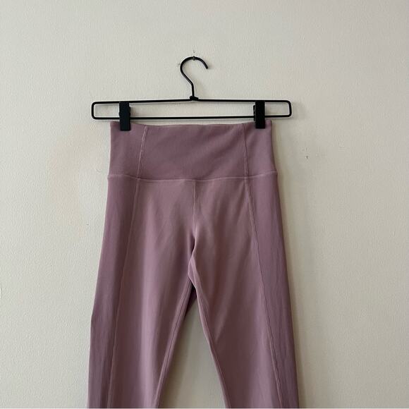 Athleta Barre Rib Powervita High Rise Tights in Mauve - Picture 5 of 9